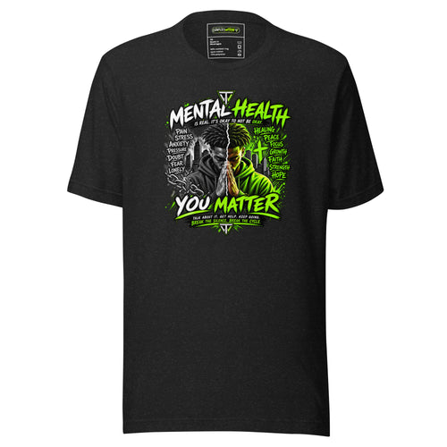 Mental Health You Matter Tee - mental health awareness unisex graphic t-shirt by The Conflict Within Clothing